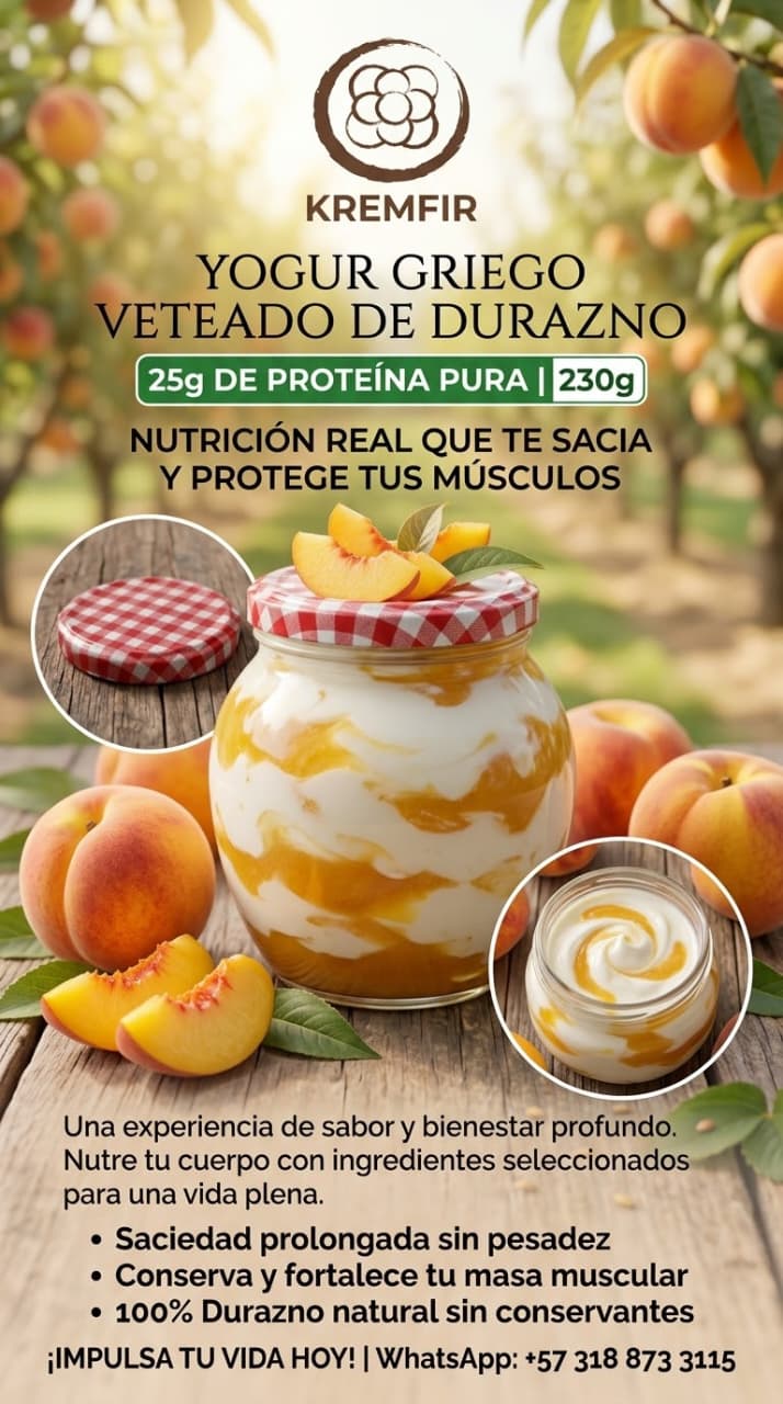 Yogurt Griego de Durazno